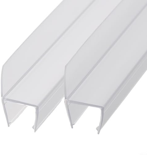 Lot de 2 déflecteurs d'eau pour portes de douche, joint de rechange de 50 cm, assure une salle de bain sèche avec installation facile (15 mm)