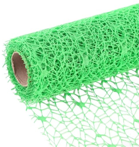 Blomsterinslagningspapper, Presentförpackning och dekorationsnät 50 cm x 4,5 m Flerfärgad(Green)