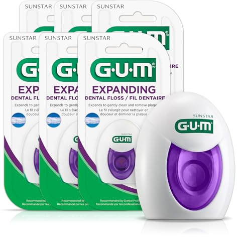 GUM Hilo dental expandible 2030 43.3 yardas (paquete de 6)