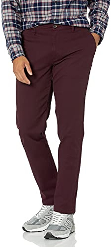 Amazon Essentials Pantalon Chino Décontracté et Extensible, Coupe Classique Homme