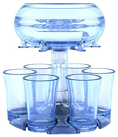 Aigid 6 Schnapsglasspender und Halter, Weinabscheider zum Abfüllen von Flüssigkeiten Weinspender für Party Weihnachtsempfang Trinkspiele Cocktailpartys(Blau)