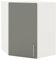 JD Greta 600mm Kitchen Wall Corner Cabinet with Doors – Wall Corner Unit – Grey Matt – Modern Storage Cupboard