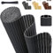 Sekey PVC Sichtschutzmatte 100x400cm Doppelte Verstärkung Innen, Balkon Sichtschutz mit Kabelbindern, Sichtschutzzaun Windschutz Wasserdicht ohne Bohren für Balkon Garten, Anthrazit