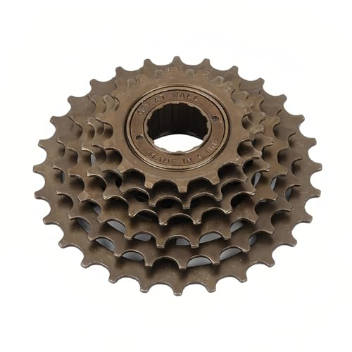 Joyzan Bike Freewheel, 14T to 28T 6 Speed Bicycle Freewheel Multiple Sprocket Threaded Type Freehub Hybrid Folding Road Mountain Bike Cycling Replacement Part MTB Rear Cassette Screw Ring Accessories
