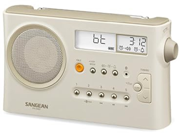 Sangean PR-D4 BT Am/FM/Radio de Sintonización Digital con Bluetooth, Relój, Alarma