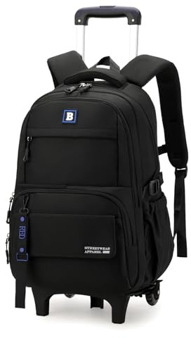 Armbq Rolling Backpack for Boys Kids Backpack with Wheels Trolley School Bag for Teens Elementary Wheeled Backpack