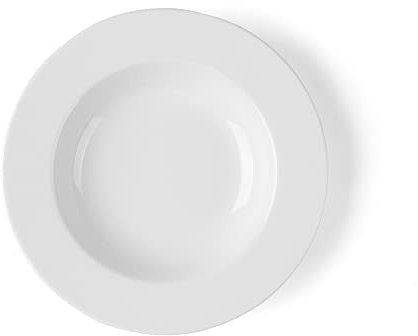 Holst Porzellan PN 123 B1 Plano - Platos de porcelana (23 x 23 x 3,5 cm, 6 unidades), color blanco