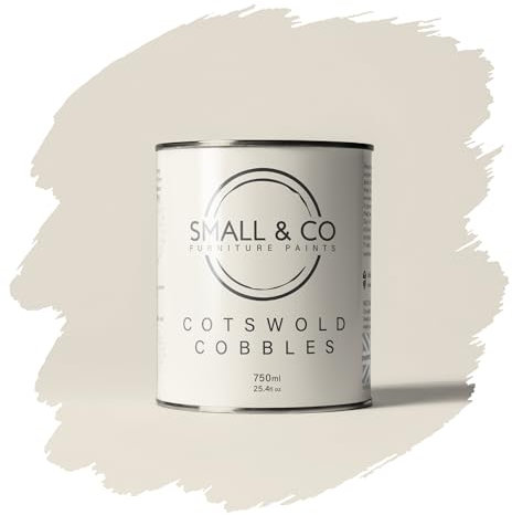 Small & Co Furniture Paint – Cotswold Cobbles (soft warm stone greige—calm and adaptable) | Premium Water-Based Matte Acrylic for Cabinets & Wood | Strong Adhesion, Low Odour, Quick Dry | 750ml