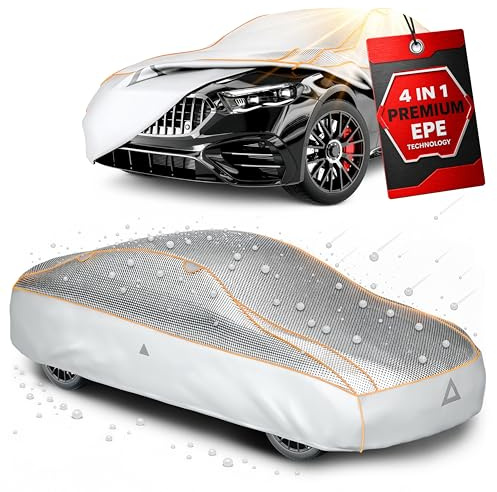 Walser Premium Telo Antigrandine & Calore Auto, Copertura EPE Sun Protect - Riduce la Temperatura Interna, Garage 100% Impermeabile, Protezione Tutto L'Anno Taglia 5