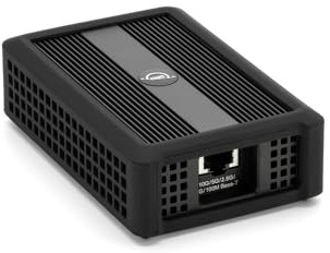 OWC Thunderbolt 4 10G Ethernet Adapter, for High-Speed Network Connections, RJ45 Port Supports 10Gb/s, 5Gb/s, 2.5Gb/s, 1Gb/s and 100Mb/s Base-T, Compatible with Thunderbolt 4 Host Ports