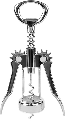 Winged Corkscrew Wine Bottle Opener – Dual Lever Design for Easy Cork Removal, Durable Barware Tool for Wine, Beer Bottles, Champagne & Drinks