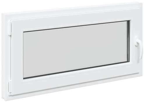 Ventana de sótano Manual RISOR 100x50 cm PVC y Vidrio, Diseño de Ventana Moderna para sótanos, Vidrio PVC Duradero, eficiente energéticamente, Aislamiento térmico, insonorizada