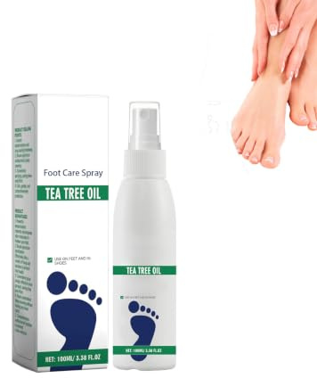 Tea Tree Oil fotspray, deodorant fotspray, eliminerar dålig lukt och ger långvarig friskhet, mjuk och fuktgivande formel, uppfriskande effekt, 100 ml