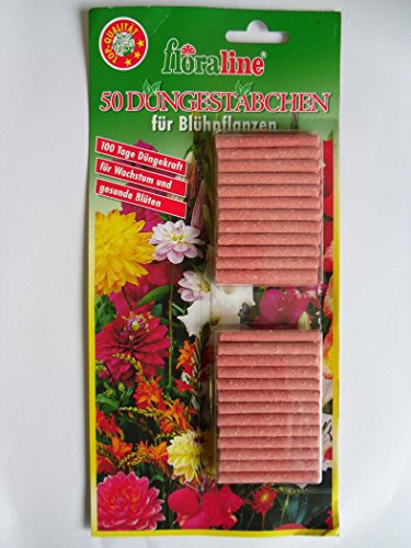 floraline 400906 Düngestäbchen für Blühpflanzen, 50 Stück (ALA48))