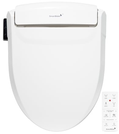 SmartBidet® SB-1000 Smart Bidet Electric Bidet Toilet Seat with Heated Seat, Warm Water, Air Dryer – Remote Control, Elongated