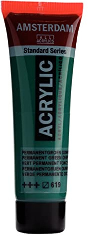 Amsterdam Standard Series Acrylic Tube 20ml Permanent Green Deep 619 (17046190)