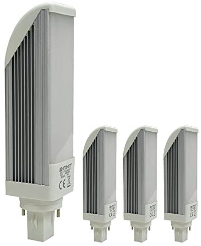 LED ATOMANT 4 x PL G24 LED-Glühbirne, 7 W, 2 Pin, warmweiß (3000 K), 700 Lumen, Ersatz für 26 W Gas.