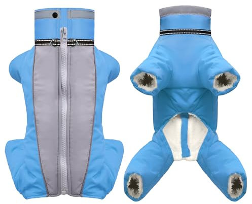 Hundejacke Hundemantel Wasserdicht Fleece gefüttert Warme Winterjacke Hunde Bekleidung für Winter Herbst