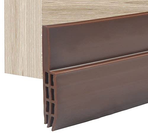 Bas De Porte Adhésif 100 Cm, Bas De Porte Anti Bruit, Souple Silicone Isolant Phonique Thermique Bande D'étanchéité Anti Froid, étanche, Anti Souris Fourmi Cafard Insectes