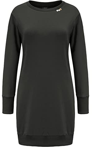DOTIN Pullover Långa Dam Höst Vinter Klänningar Elegant Sweatshirt Hoodie Hoody Tröja Grå L