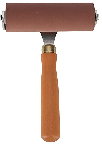 Goshyda Brayer, Rullo in Gomma Elastica Flessibile e Resistente, Ottimo per distribuire Inchiostro o Colla, per Strumenti di stampaggio, Album di Ritagli, lavori con la Carta(10 cm)
