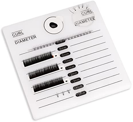 ATOMUS Wimpernverlängerungsständer Palettenpad Wimpernablage Halter Falsch 13x13cm Wimpernkleber Palettenhalter Übergröße mit 2 Stück Silikonpad 100 Stück Wimpernverlängerung Klebepads