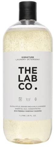 The Lab Co. Signature Laundry Wash 1L | Non Bio Laundry Detergent & Laundry Liquid | Washing Machine & Hand Wash Formula | Eucalyptus, Orange Rind & Wild Lavender Fragrance | Up to 64 Washes