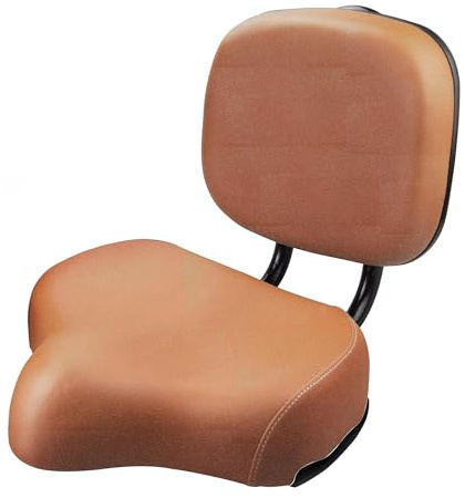 ZUKKA Sattel Fahrradsattel mit Rückenlehne Ersatz-Soft-Rückenlehne PU-Kissen für Mountainbike Dreirad Pendlerfahrrad