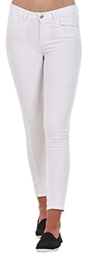 UC Ex High Street Brand Skinny Denim Jeans for Womens UK, Ladies Stretchy High Waisted White Jean