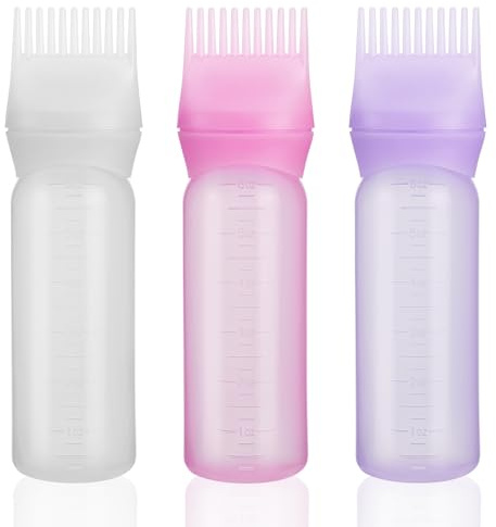 PAEFIU 3 Stück Haaröl Applikator, 170 ml Hair Oil Applicator mit Skala