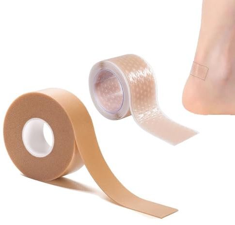 Cerotti Vesciche Cerotti Vesciche Adesivi, 2 Rotoli Cerotto per Bolle Adesivi Impermeabili Autoadesivi Resistenti Allusura per Tallone Piedi per Prevenire Bolle e Sfregamenti
