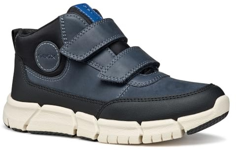 Geox J Flexyper Boy, Stivale alla Caviglia, Blu Navy, 35 EU
