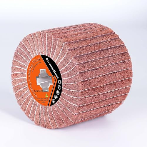 Rulli abrasivi con carta vetrata per macchina satinata, spazzola abrasiva grana 320 manicotti abrasivi per legno, metallo, superfici in pietra, ristrutturato, motivo satinato, 120 x 100 mm