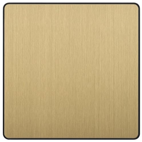 BG Evolve PCDSB94B Single Blank Plate - Satin Brass (Black)