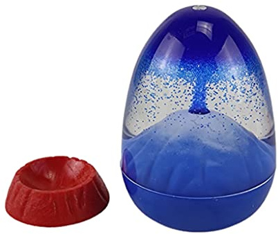 Clessidra a forma di uovo vulcano eruzione liquida con base calmante sensoriale lenitivo sabbia ornamento da tavolo timer sabbia per bambini decorativo