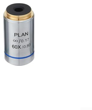 Yuanpgky Objectif microscope 4X 20X, pour objectif achromatique Infinity avec revêtement antireflet, filetage RMS 20,2 mm, compatible avec Olympus et autres standards (60X)