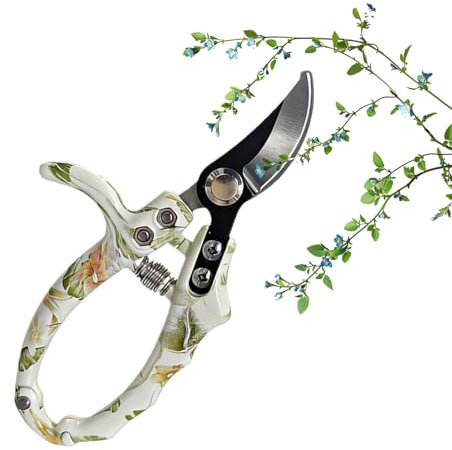 Sécateur de Jardin - Coupe-branches Robustes Antidérapant - Ciseaux à fleurs - pour Haies, Arbustes, Fleurs, Rosiers, Vigne, Intérieur et Extérieur