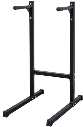 Dip Station Barren - Estación de fuerza con asas de espuma para gimnasio en casa, gimnasio, entrenamiento de fuerza de cuerpo completo, fitness, tríceps, dips