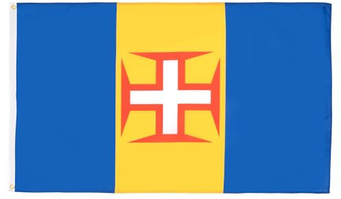 AZ FLAG - Drapeau Madère - 150x90 cm - Drapeau Portugal 100% Polyester Avec Oeillets Métalliques Intégrés - Pavillon 110 g