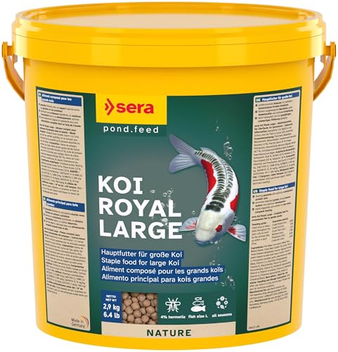 sera koi Royal Large 10 L 2,9 KG | alimento Principal para una Vida Larga y Saludable de los Kois a Partir de 25 cm | granulado Flotante | Adecuado para una alimentación Completa Durante Todo el año