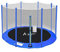 Trampolin Netz Randabdeckung Trampolinzubehör Set Trampolinnetz Randabdeckung für Trampolin Ø 244 cm 6 Stangen UV-beständig Reißfest Trampolinnetz Trampolinschutz Ersatznetz Federabdeckung Umrandung