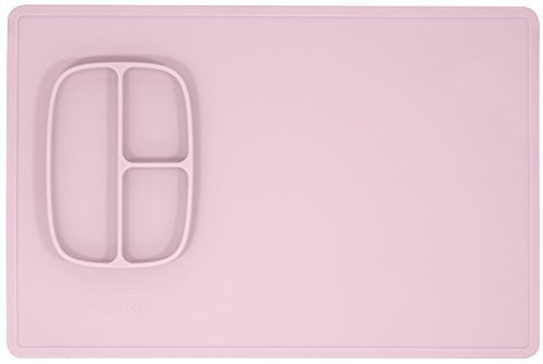 Kindsgut Mal- & Bastelunterlage, Schreibtischset aus Silikon, leicht abwaschbar und rutschfest, spülmaschinenfest, dezente Farben, Zartrosa