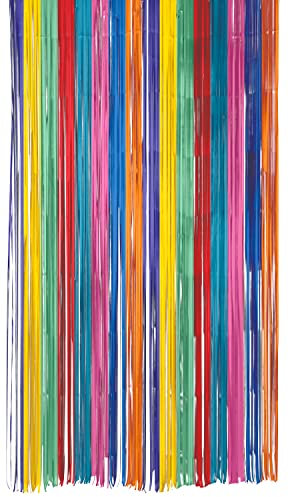 Folat 18946 Türvorhang Folie Color Pop Mehrfarbig - 2x1 m