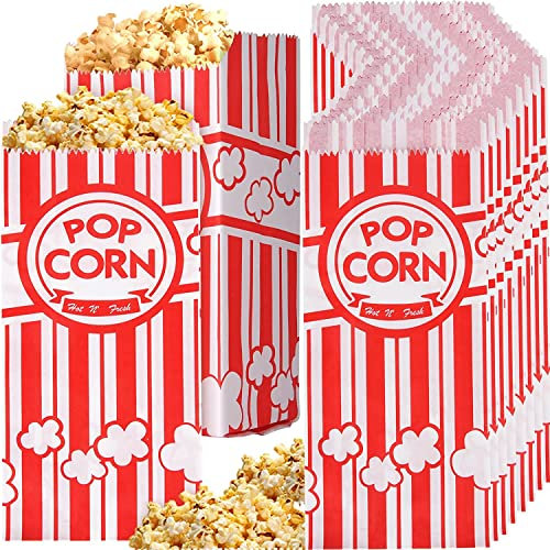 800 Pieces Paper Popcorn Bags, 1 oz Popcorn Bags Individual Servings for Popcorn Machine Party, Pop Corn Bag Bulk