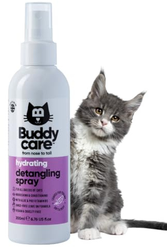 Buddycare Detangling Spray for Cats - Effective Cat Matted Fur Remover and Detangle Spray to Promote a Healthy Coat, Easily Removes Matted Hair for a Smooth and Shiny Coat