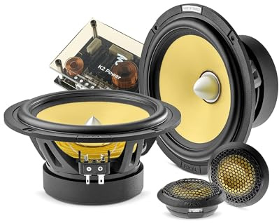 Focal ES165K2E 16.5 cm Component Car Speaker System, 2-Way, Yellow Aramid Fibre Cone