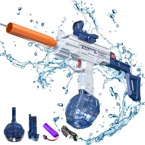 Pistola ad acqua elettrica potenziata,Pistole ad Acqua Potenti a Lunga Distanza,Pistole ad Acqua Elettriche Ripetitore,Pistole ad Acqua Elettriche,Giocattolo Blaster ad Acqua per Bambini e Adulti