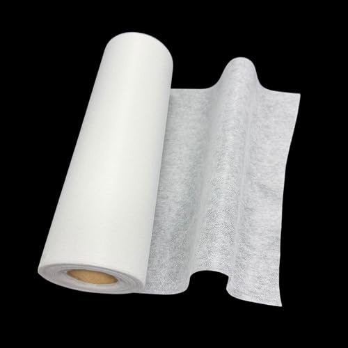Iron-On Fusible Interfacing for Sewing,12 Inch x 30 Yard Lightweight Non-Woven Interfacing Iron On Polyester Single-Sided Interfacing for DIY Crafts Supplies
