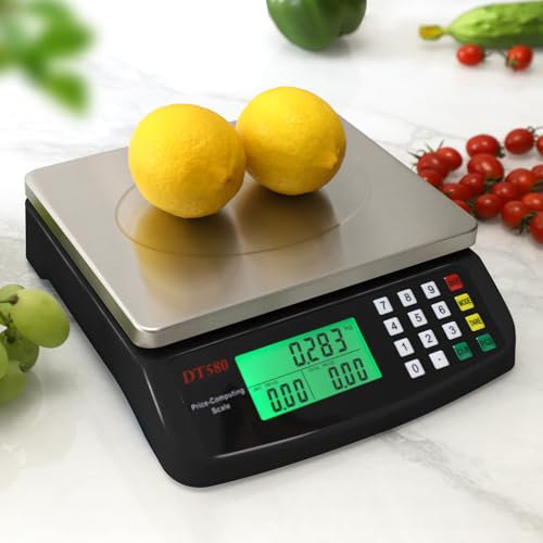 Bilancia cucina digitale acciaio inossidabile 30kg bilancia professionale per alimenti Ideale per panifici Mense e cucine bilancia contapezzi con display LCD Funzione Tara