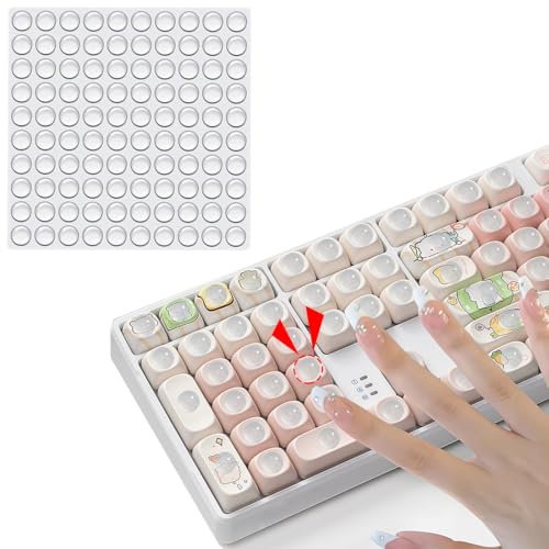 VisageVitalit 100Pcs Autocollant Clavier pour Ongles Long, Protege Clavier Silicone pour Ongles Long, Protection Clavier Ordinateur Portable pour Femme de Ongles Long